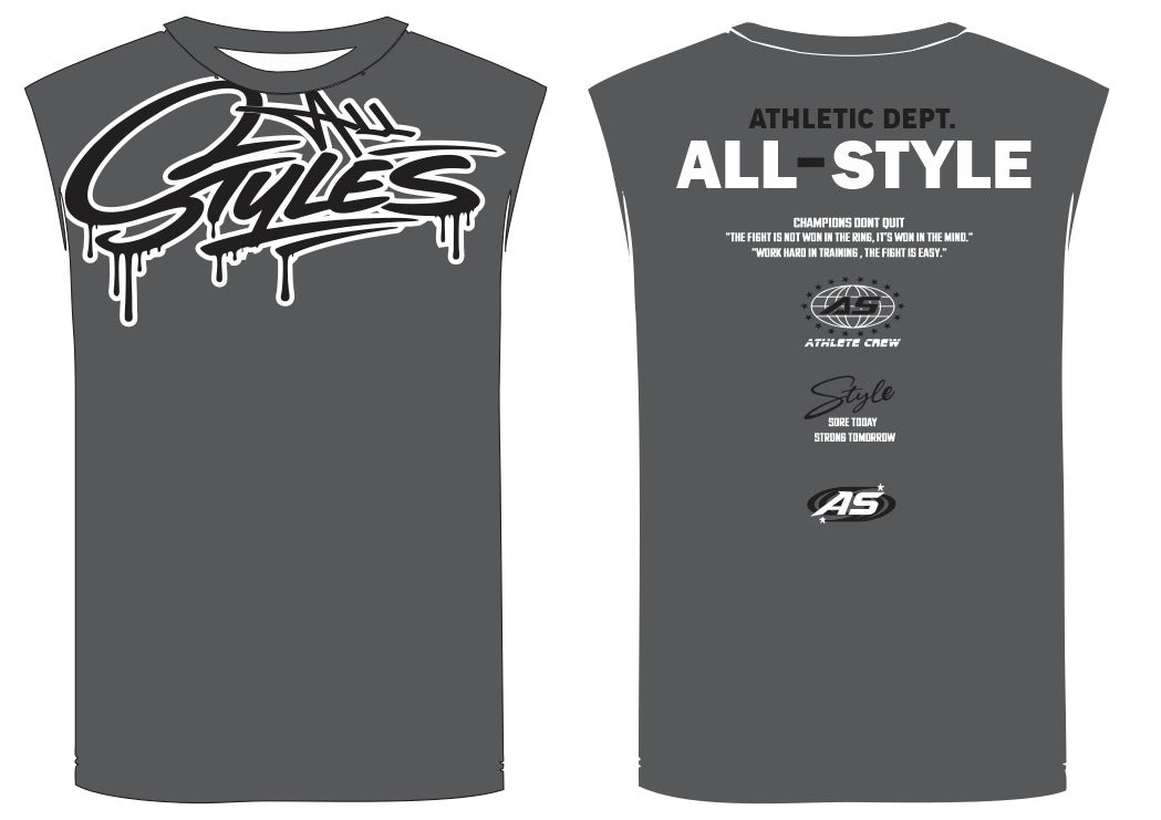 Over Sized Muscle Tee - Graffiti