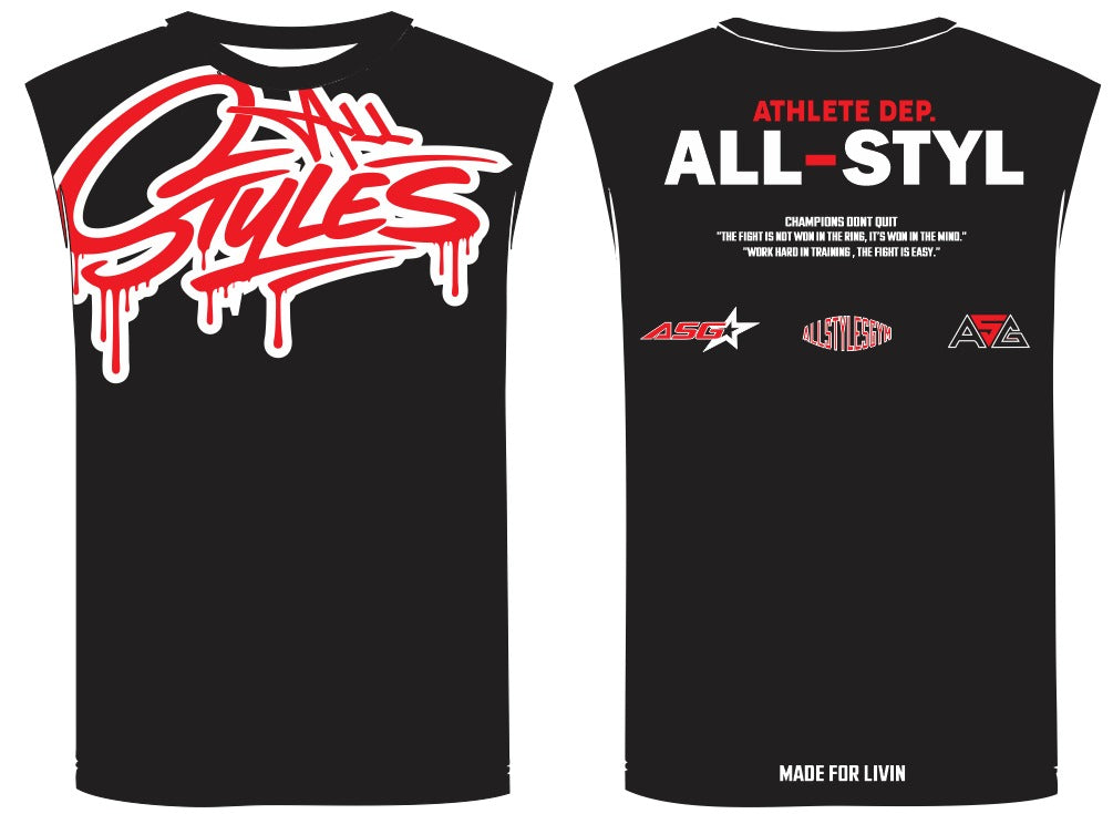 Over Sized Muscle Tee - Graffiti