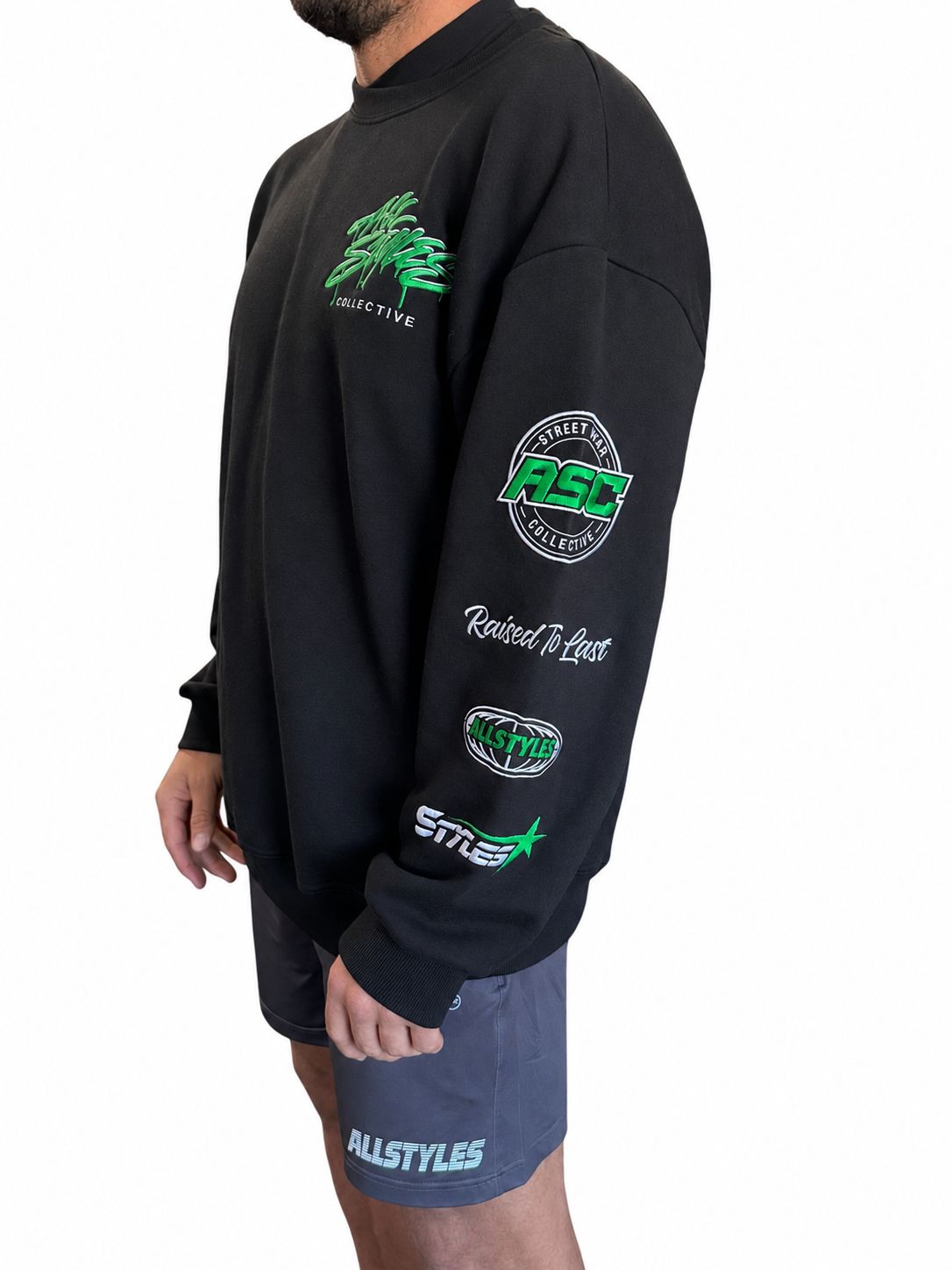 ASC - Graffiti Green Crew Neck