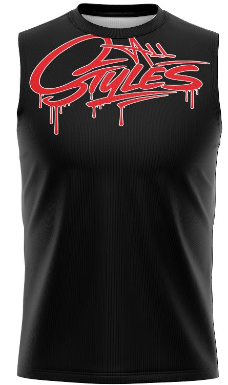 Over Sized Muscle Tee - Graffiti